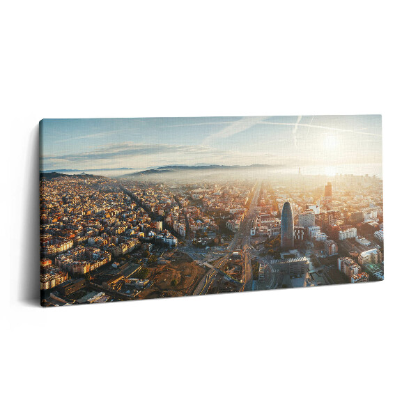 Obraz canvas 120x60 cm Panorama Barcelony