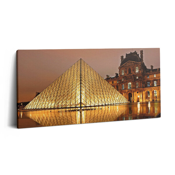 Obraz z fotografie na plátně 120x60 cm Muzeum Louvre v Paříži