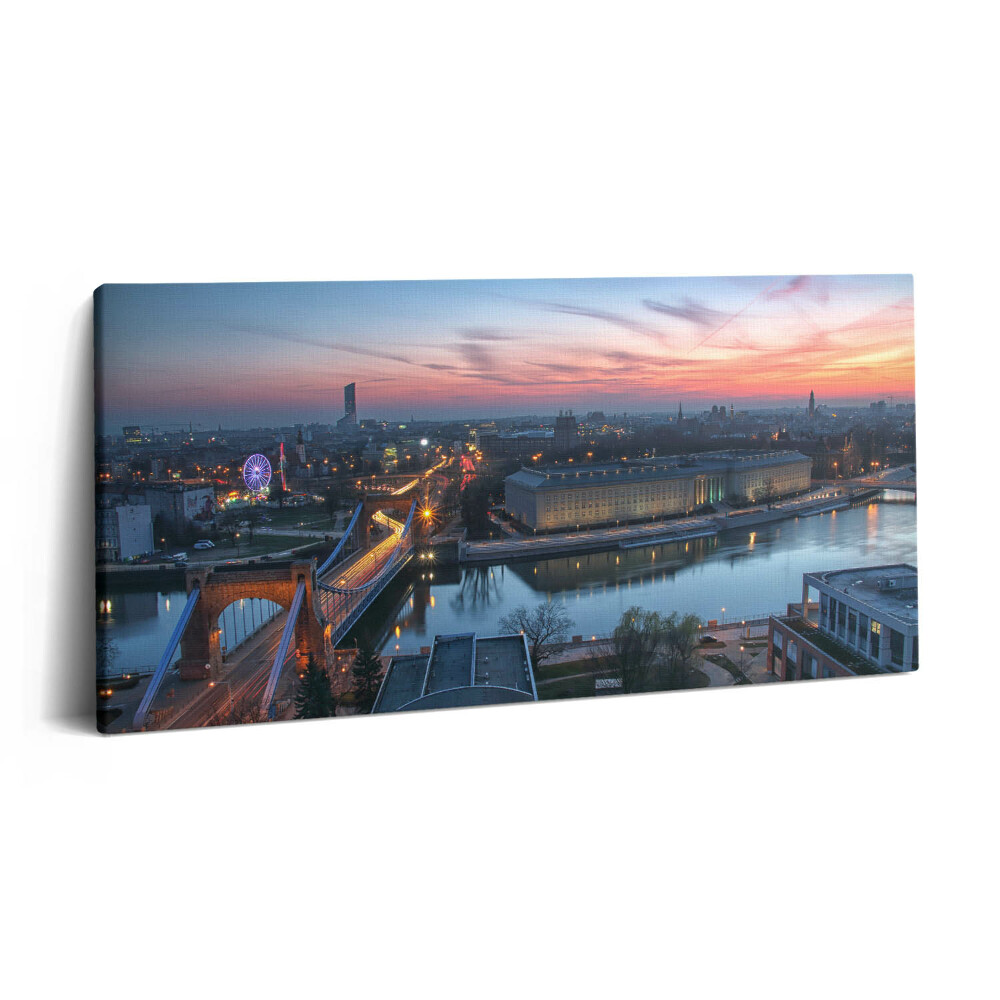 Obraz z fotografie na plátně 120x60 cm Vratislav z ptačí perspektivy