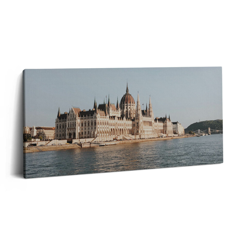Obraz z fotografie na plátně 120x60 cm Budova parlamentu v Budapešti