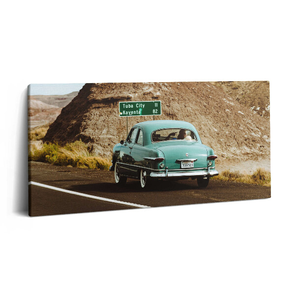 Obraz canvas 120x60 cm Tyrkysový Volkswagen Brouk