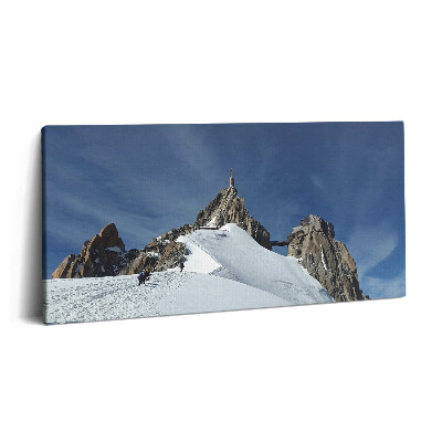 Obraz canvas 120x60 cm Vrchol hory v zimě