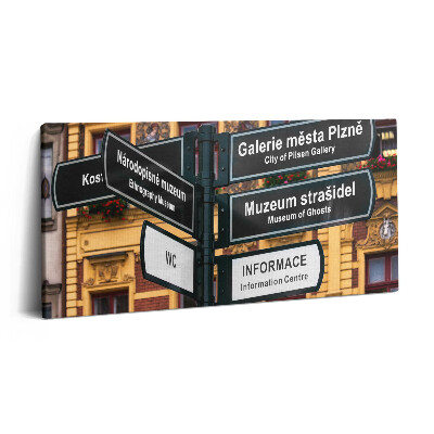 Obraz z fotografie na plátně 120x60 cm Plzeňský ukazatel