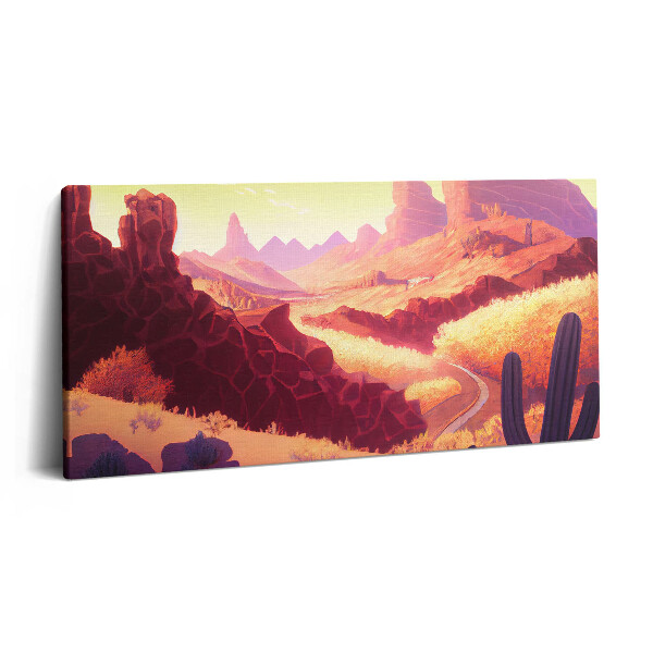 Obraz z fotografie na plátně 120x60 cm Ilustrace pouště v Arizoně