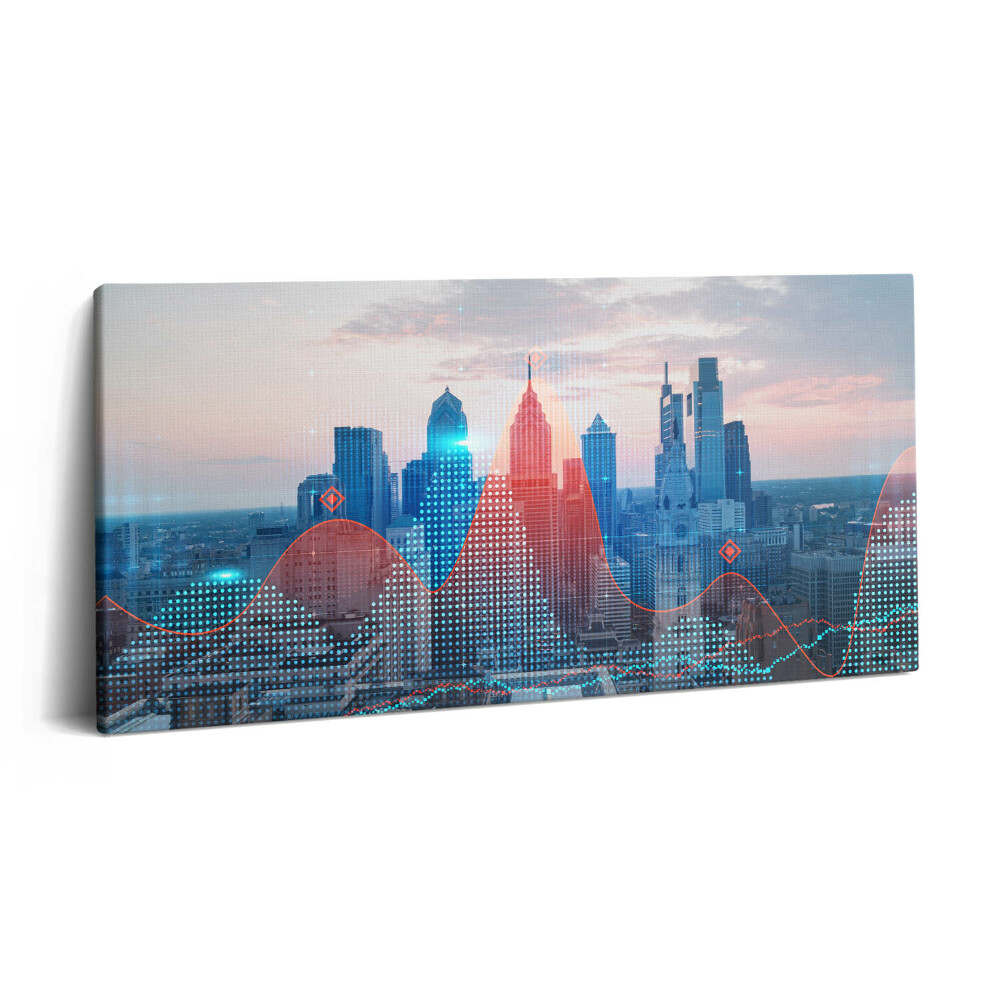 Obraz na plátně 120x60 cm Mrakodrapy ve Filadelfii
