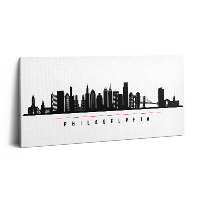 Obraz canvas 120x60 cm Ilustrace města Filadelfie
