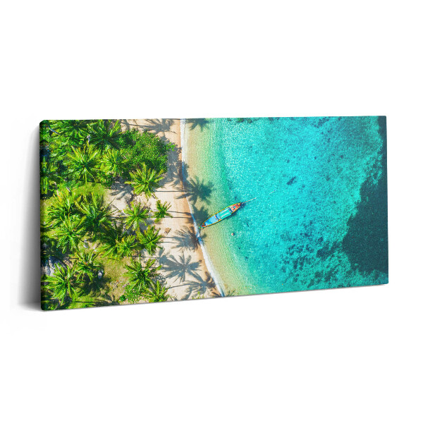 Obraz na plátně 120x60 cm Tropická pláž na ostrově Koh Tao
