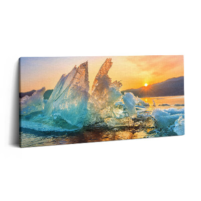 Obraz z fotografie na plátně 120x60 cm Kus ledu při východu slunce