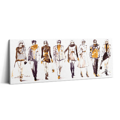 Obraz canvas 125x50 cm Ilustrace módní přehlídky pro muže a ženy