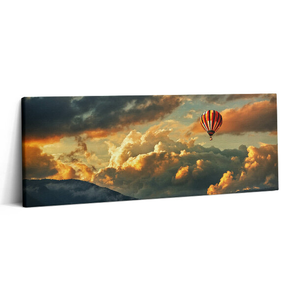Obraz canvas 125x50 cm Let balónem mezi mraky