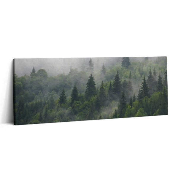 Obraz canvas 125x50 cm Lesní krajina v mlze