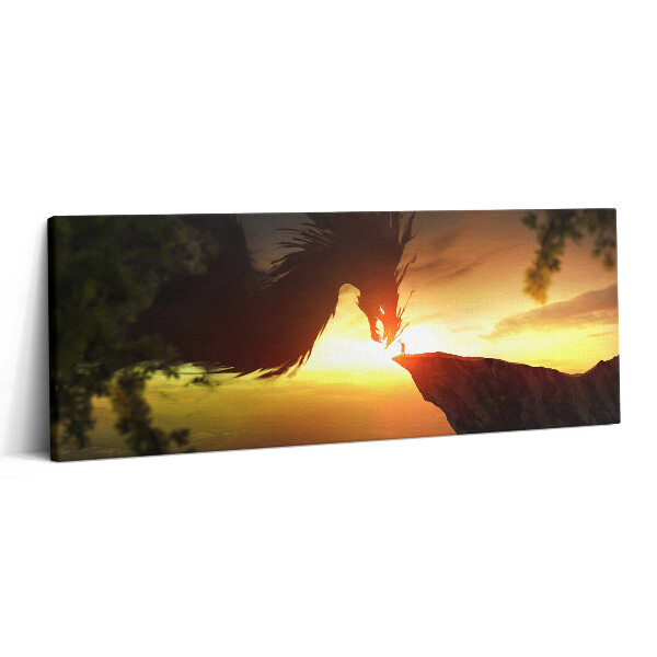 Obraz canvas 125x50 cm Svět fantazie - drak