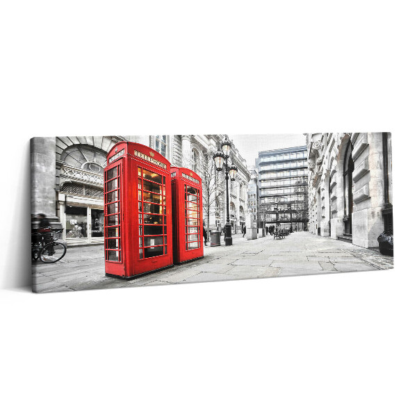 Obraz canvas 125x50 cm Červené telefonní budky Londýn
