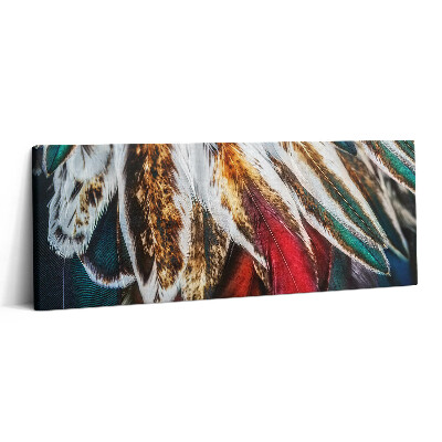 Obraz canvas 125x50 cm Světle hnědé ptačí peří