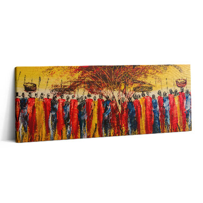 Obraz canvas 125x50 cm Africký kmen v Keni