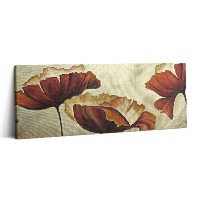 Obraz canvas 125x50 cm Malované máky