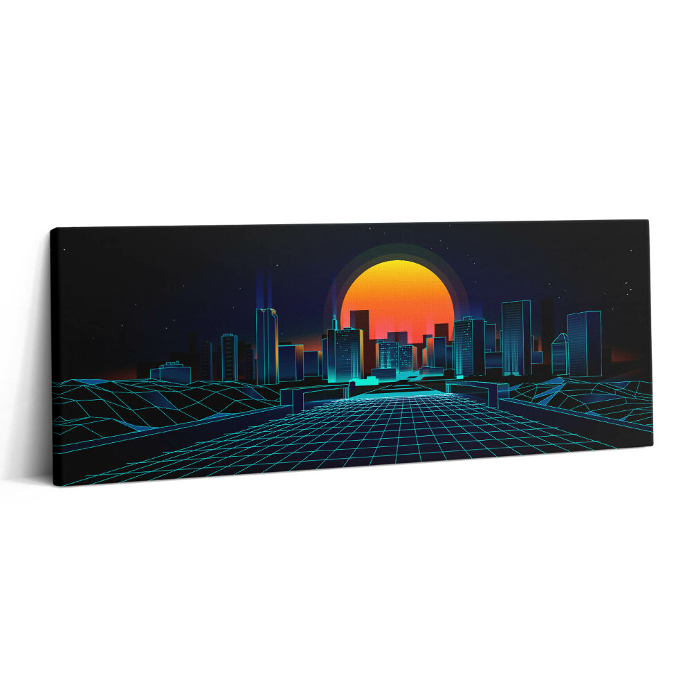 Obraz canvas 125x50 cm Kyberprostor města
