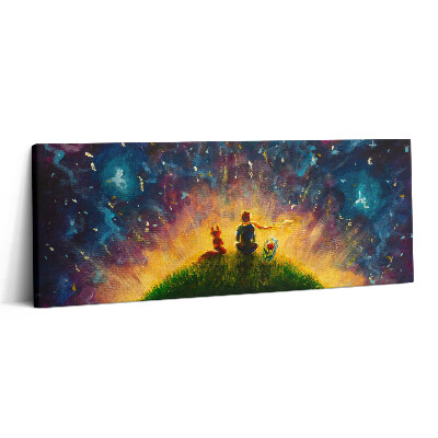 Obraz canvas 125x50 cm Abstraktní ilustrace Malého prince