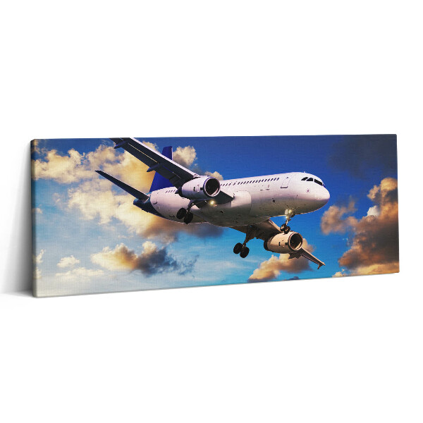 Obraz canvas 125x50 cm Letadlo v mracích