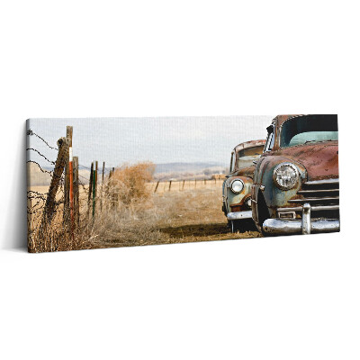 Obraz canvas 125x50 cm Stará opuštěná auta