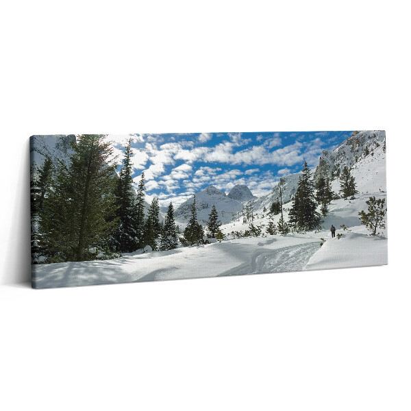 Obraz canvas 125x50 cm Horská krajina v zimě