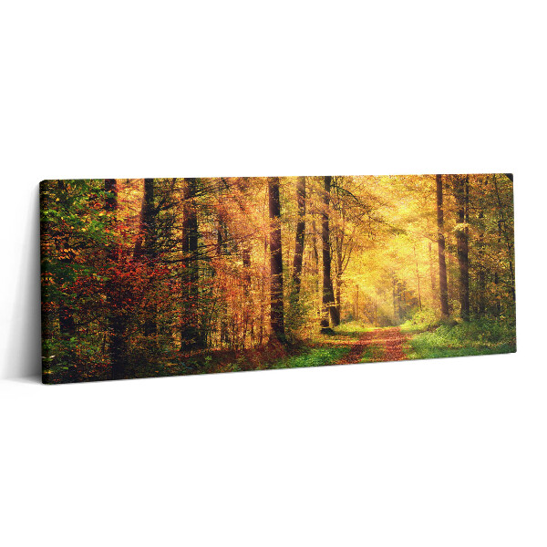 Obraz canvas 125x50 cm Podzimní krajina lesa