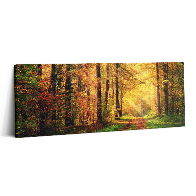 Obraz canvas 125x50 cm Podzimní krajina lesa