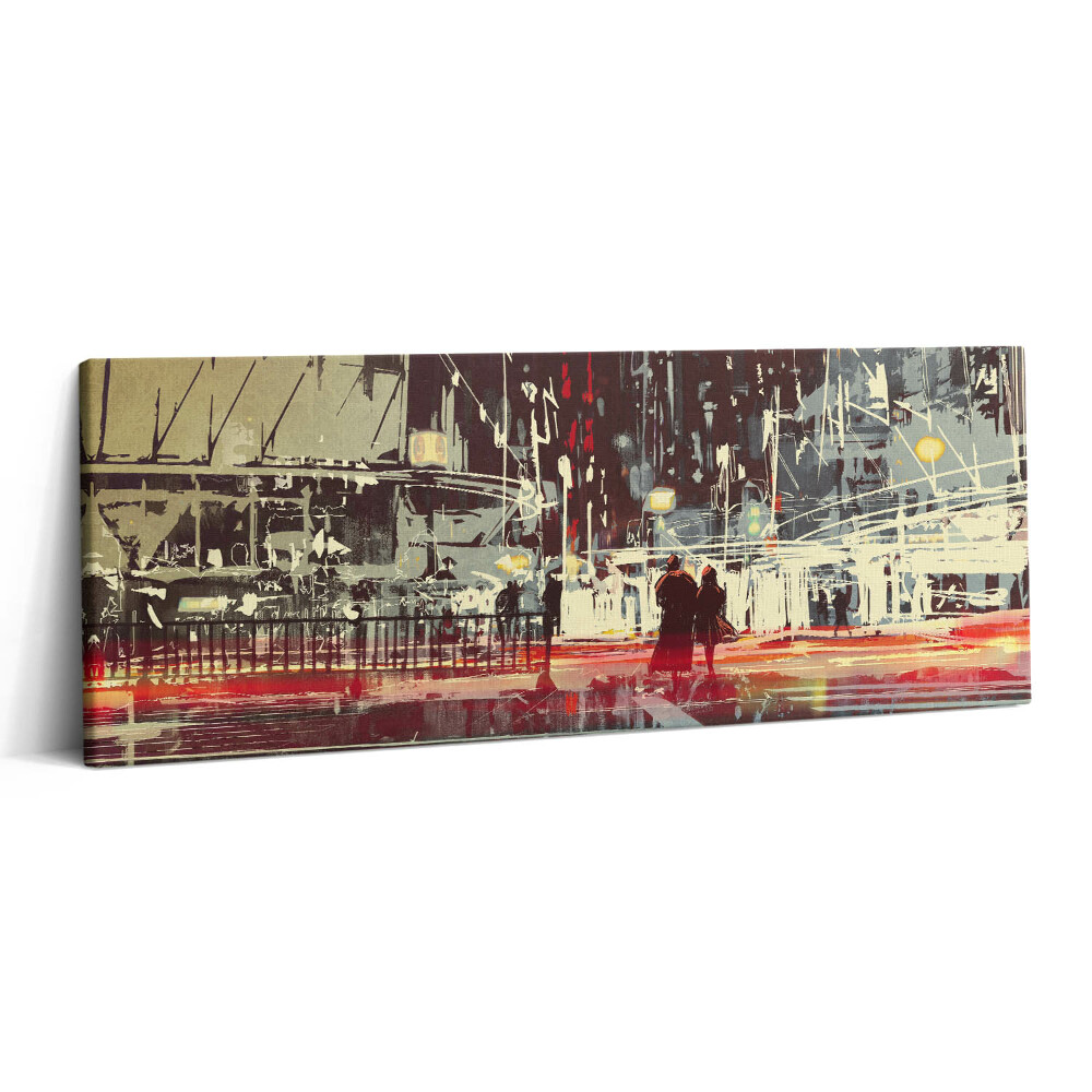 Obraz canvas 125x50 cm Noční scéna města