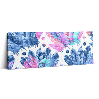 Obraz canvas 125x50 cm Barevné peří