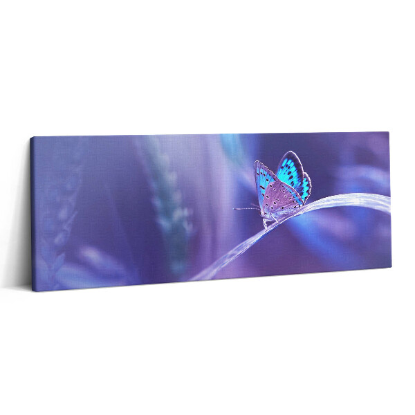 Obraz canvas 125x50 cm Motýl na trávě