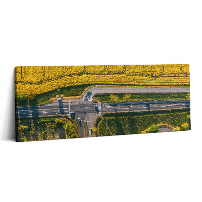 Obraz canvas 125x50 cm Pole z dronu v Poznani