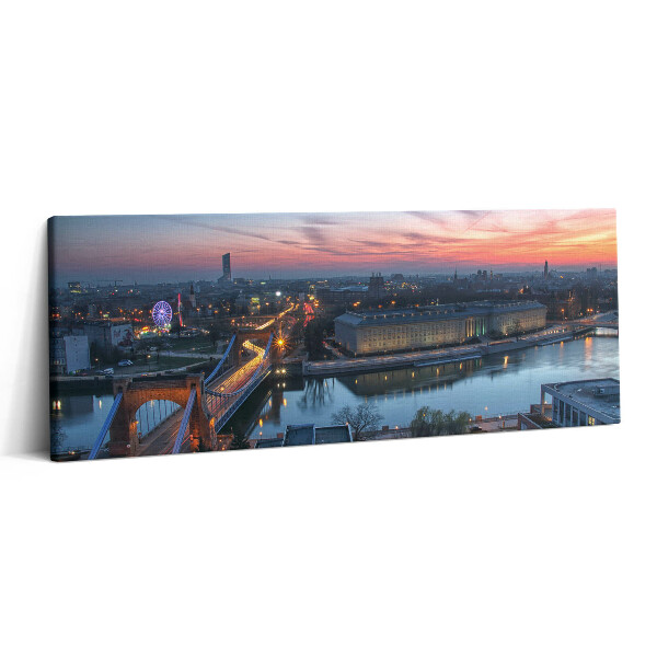 Obraz canvas 125x50 cm Pohled na Vratislav z ptačí perspektivy