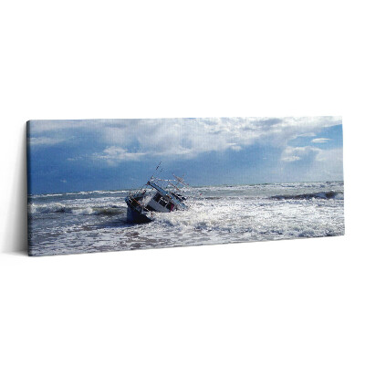 Obraz canvas 125x50 cm Potopená loď na Sicílii