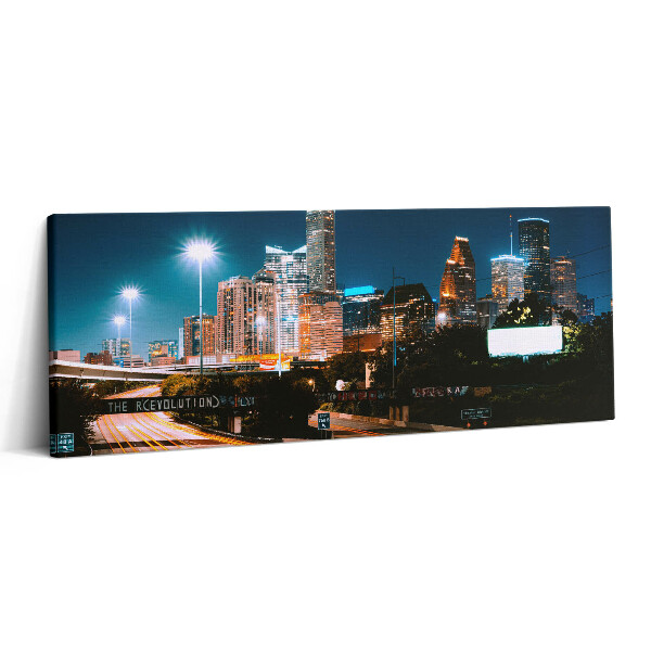Obraz canvas 125x50 cm Město Houston v noci