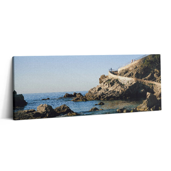 Obraz canvas 125x50 cm Pláž na pobřeží Costa Brava