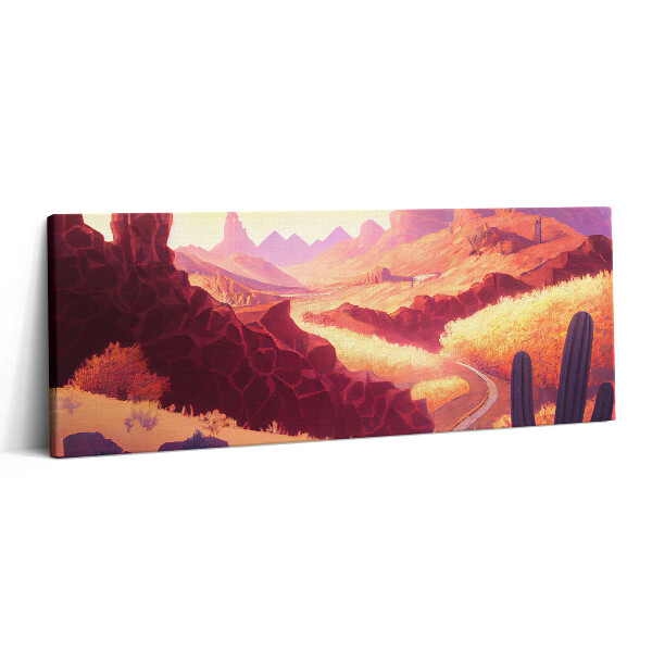 Obraz canvas 125x50 cm Ilustrace pouště v Arizoně