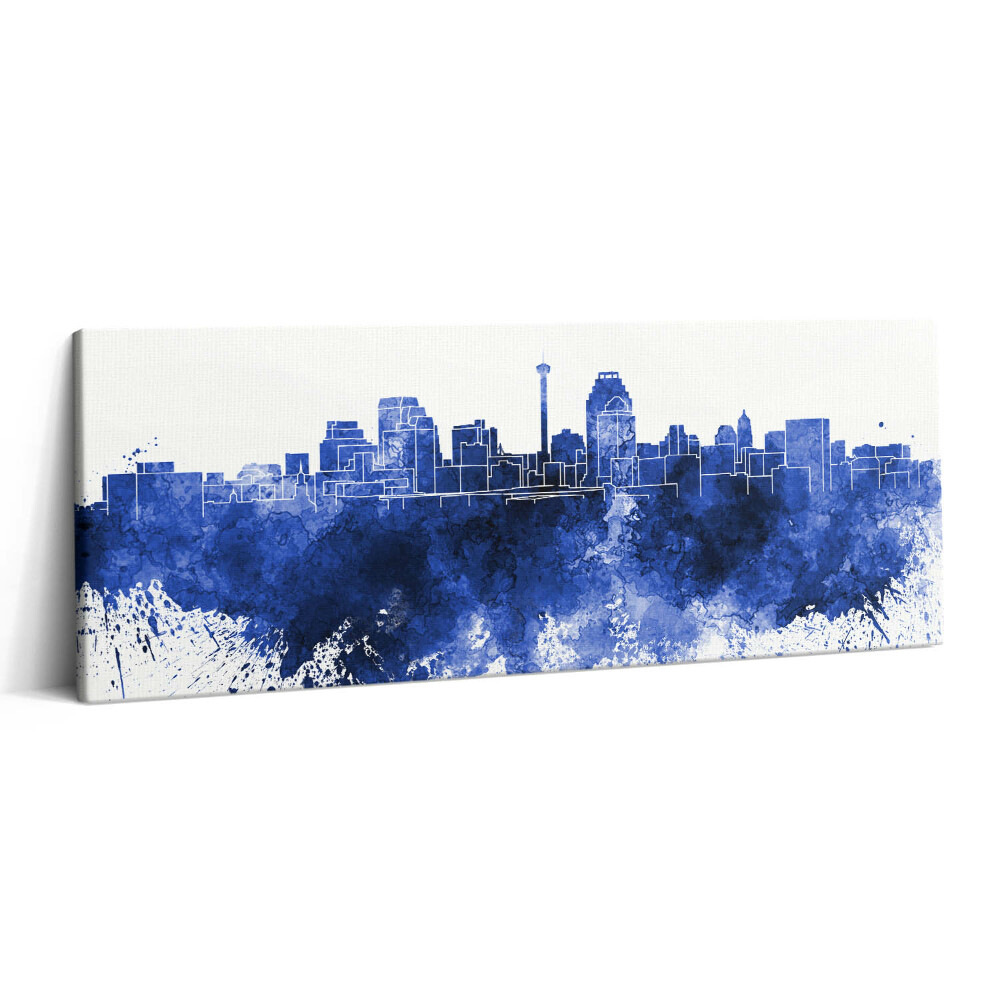 Obraz canvas 125x50 cm Akvarelové panorama San Antonia