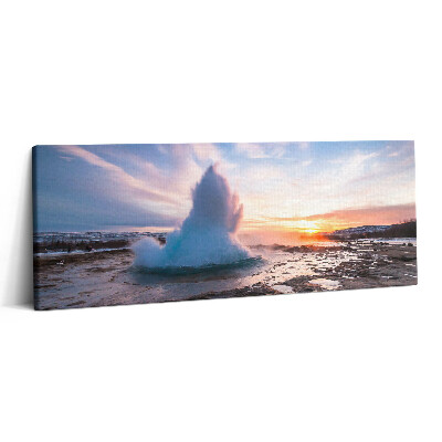 Obraz canvas 125x50 cm Gejzír na ostrově Island