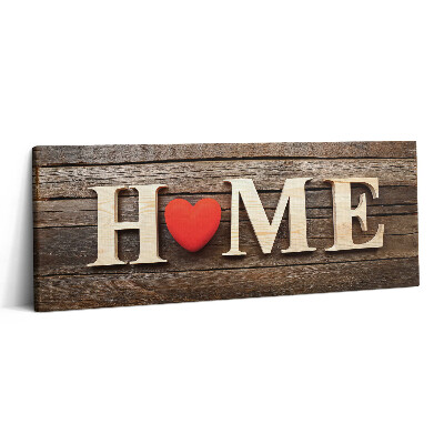 Obraz canvas 125x50 cm Nápis doma