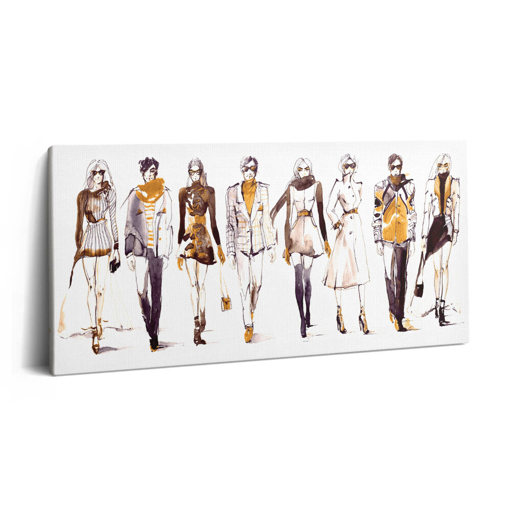 Obraz na plátně 140x70 Ilustrace módní přehlídky pro muže a ženy