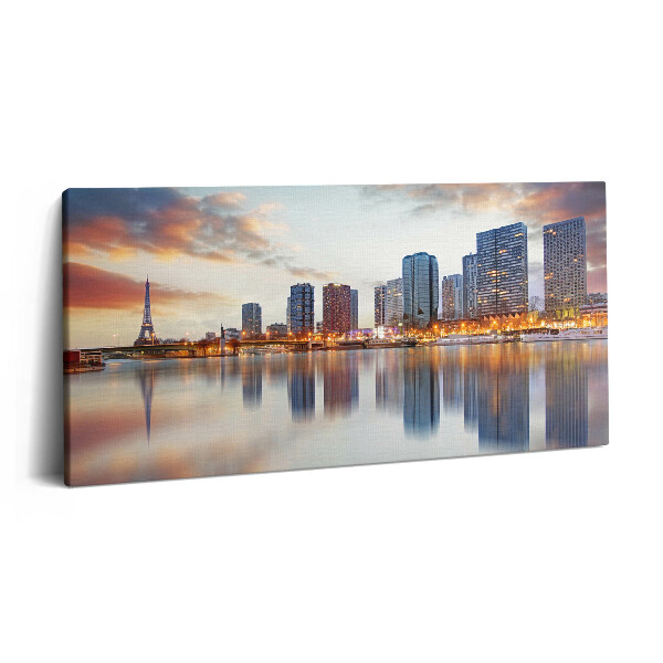Obraz canvas 140x70 cm Panorama Paříže s Eiffelovou věží