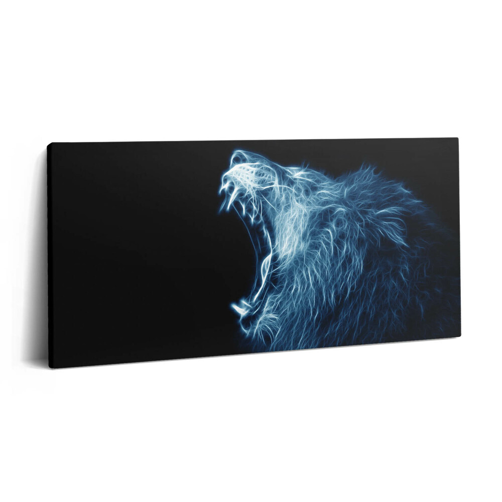 Obraz canvas 140x70 cm Řeč těla divokého lva