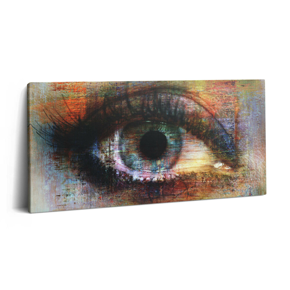 Obraz na plátně 140x70 Street art - oko s texturou