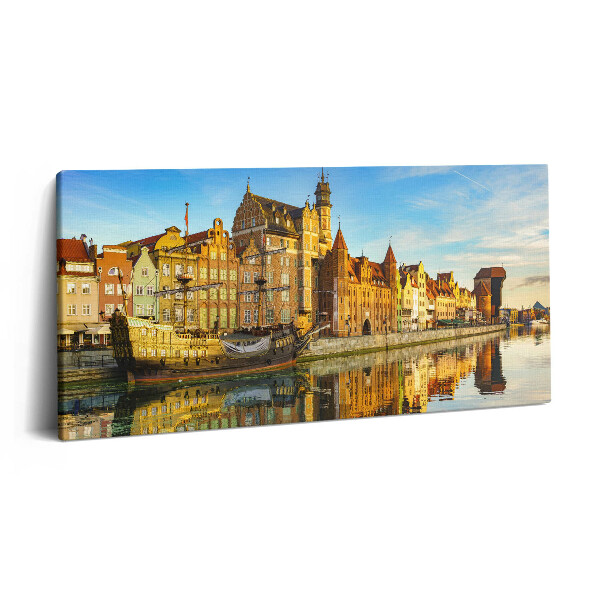 Obraz canvas 140x70 cm Gdaňsk Řeka Motlawa