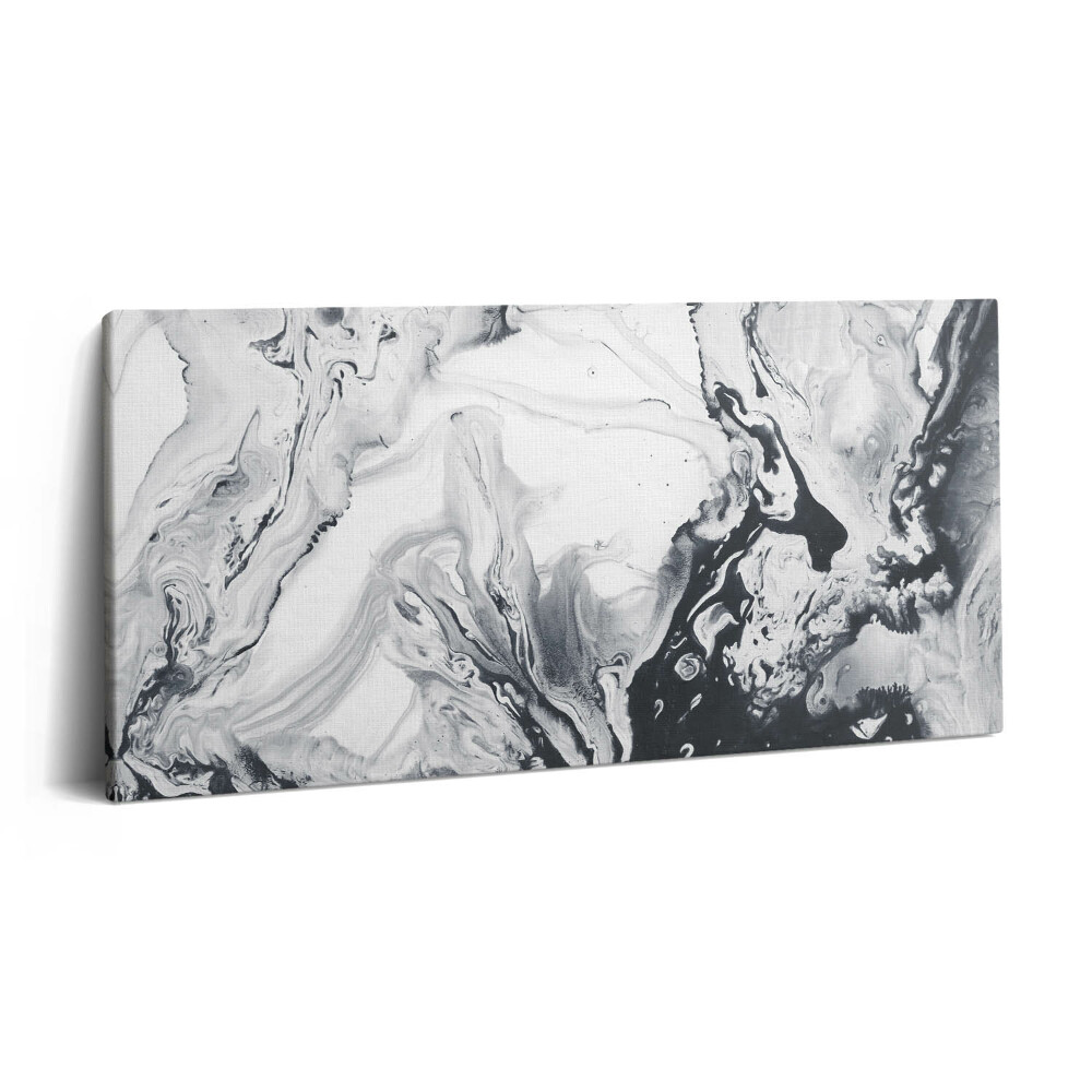 Obraz na plátně 140x70 Tušová abstrakce - mramorová tuš