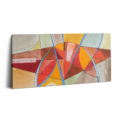Obraz canvas 140x70 cm Umění - oranžová vitráž