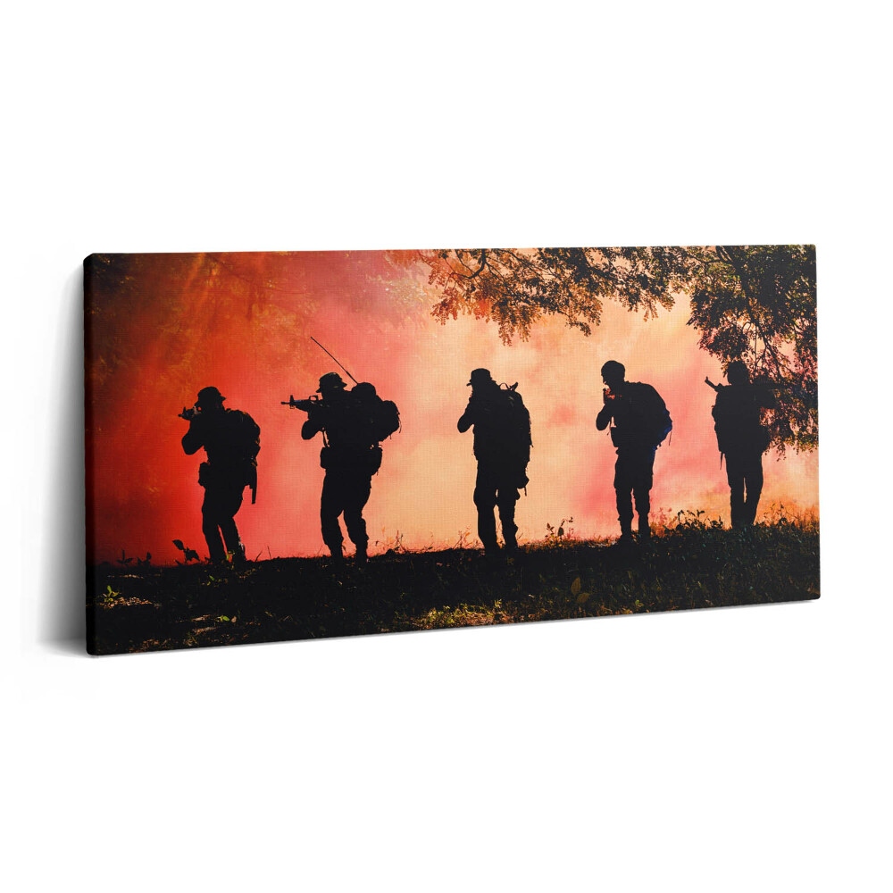Obraz na plátně 140x70 Vojáci na bitevním poli