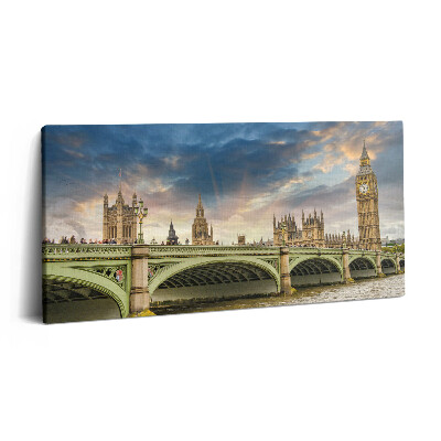Obraz z fotografie na plátně 140x70 cm Architektonická krajina Londýna