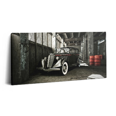 Obraz canvas 140x70 cm Klasické auto ve staré továrně