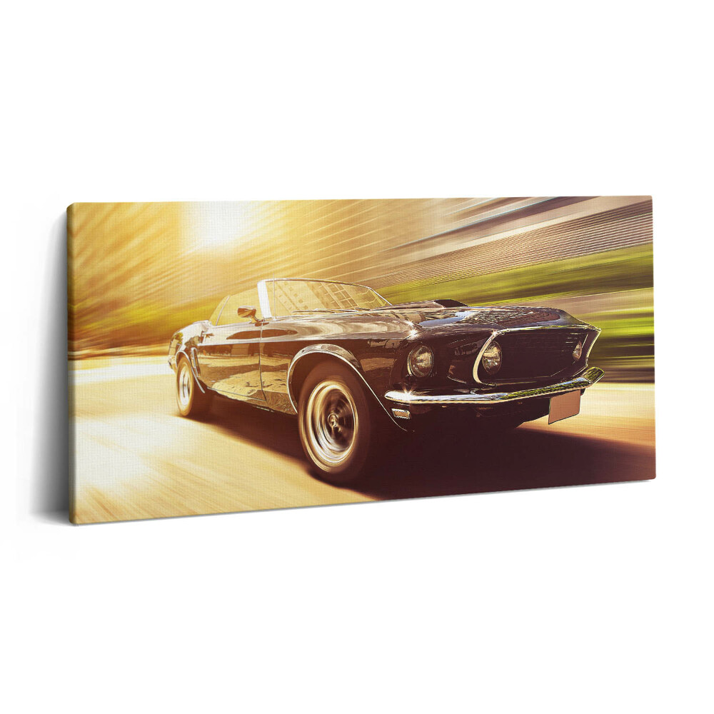 Obraz z fotografie na plátně 140x70 cm Klasický automobil za jízdy